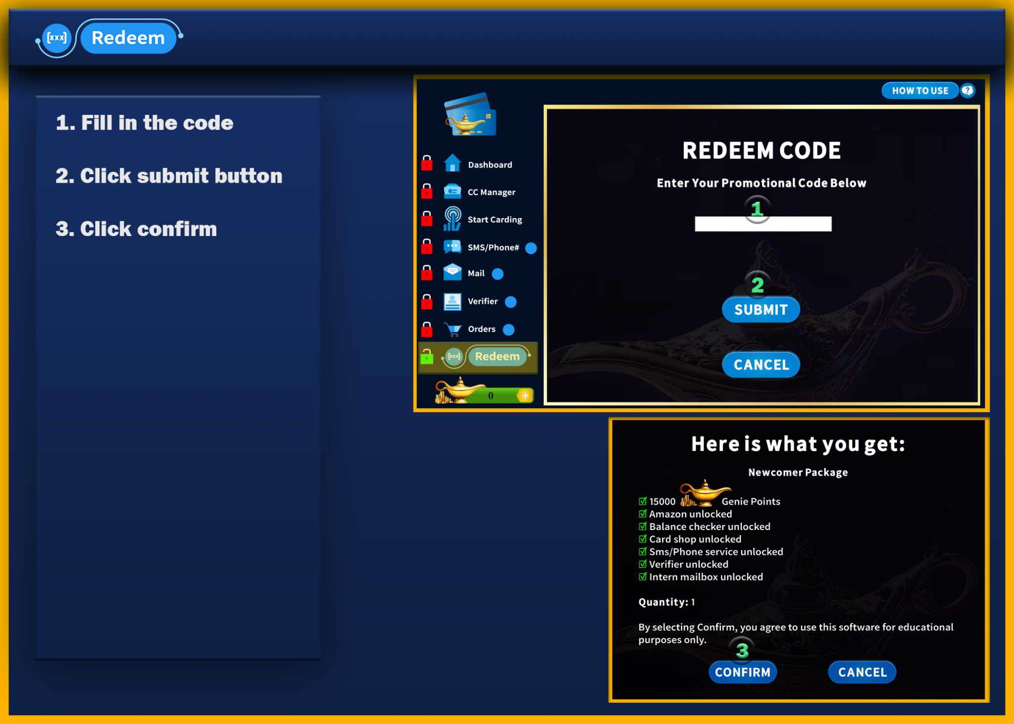 Redeem Code Carding automated